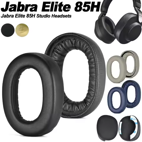 Earpads Compatible Jabra Elite 85H Protein leather Memory foam Ear Pads Cushions Replacement Over-Ea