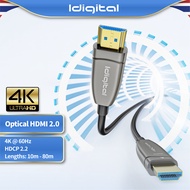 Idigital สาย HDMI 2.0 ไฟเบอร์ออปติก รองรับ 4K 60Hz ความยาว 10m ถึง 100m HDCP2.2 ARC ใช้ระยะทางไกลโดย