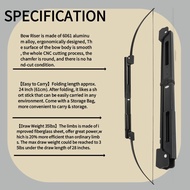 58" Folding Takedown Straight Longbow Aluminum CNC 35 Lbs Portable Bow Left/Right Hand