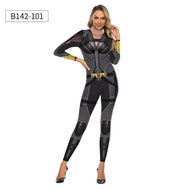 Black Widow Cosplay Jumpsuit 3D Batgirl Women Black Widow Cosplay Costume Romper Halloween Zenti Par