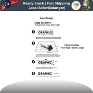 Custom Cut Vinyl Stickers 1pcs (Size Max 10cm High x 28cm Length) *please CHAT with us*