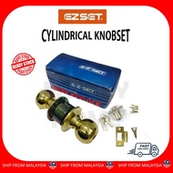 EZSET Door Knob Cylindrical Lock BP-100CU-BA-US3 Entry Keylock