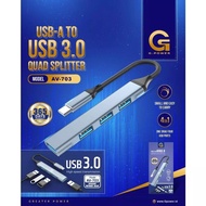 G-POWER Converter USB Hub Type-C to USB 4 Port – PC & Laptop Adapter (AV 703/AV 705)