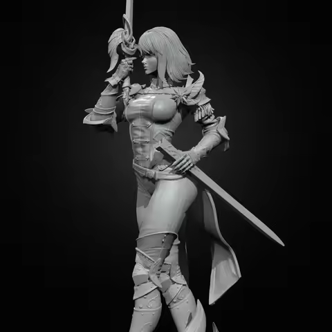 The height of man 50mm 75mm Resin model kit female hero colorless self-assembly TD-7305/3D