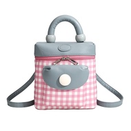 Rosara Sweet Pink Check-In Shoulder Bag And Small Handbag Backpack