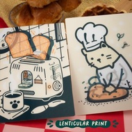 Le BaCattes 透鏡 A6 印刷 S1 — 烤麵包機 | 揉麵貓