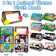 Baby Toys 0-6 Months - Tummy Time Toy Baby Mirror Infant Toys with Cloth Book - Black and White High