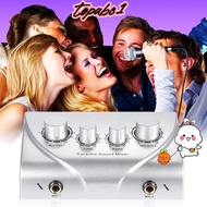 TOPABC Dual Mic Inputs Amplifier, Karaoke Pre Effects Multifunctional Audio Mixer Amplifier,  Portab