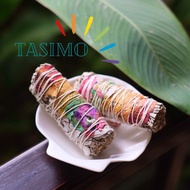 7-Color Chakra Purifying Sage, Sage Leaves Rose Sage Bouquet for Home Aromatherapy, Meditation Suppo