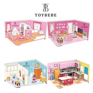 TOYBEBE 3D Stacking DIY House House 3D Puzzle Educational Toys for Girls and Boys Large House Interi