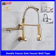 Pull Out Spray Faucet Spring Kitchen 304 Stainless Steel Faucet Water Tap Wall Mounted Sinki Paip Wa