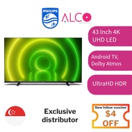 Philips 4K UHD LED Android TV 43 Inch Screen Google Assistant Dolby Atmos & Vision 43PUT7466/98