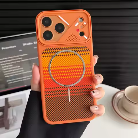 Q3 For Magsafe Carbon Fiber Pattern Silicone Case for iPhone 17 16 15 14 Pro 13 12 Pro Max Wireless 