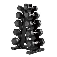 papababe Dumbbell Set Rubber Encased Hex Dumbbell Free Weights Dumbbells Set Home Weight Set with Ra