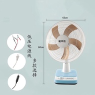 12V Electric Fan Battery Fan 12V Low Voltage DC Battery Car Marine Outdoor Table Fan 53cm High Wind