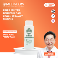 MEDGLOW CLINIC Acne Facial Wash | Sabun Pembersih Kulit Wajah Cuci Muka Cleanser Skincare Anti Jeraw