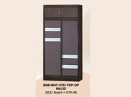 Wardrobe with Top Open Storage - Wardrobe 4x8FT / Almari baju 4x8FT