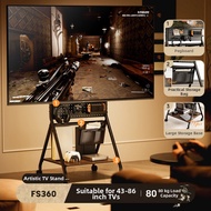 Brateck | Moveable TV Cart 43-86 Inches Mobile TV Stand