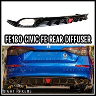 FE180 HONDA CIVIC FE REAR DIFFUSER BODYKIT FL5 SPORT DIFFUSER CIVIC FE SPORTY OUT LOOK GLOSS BLACK R