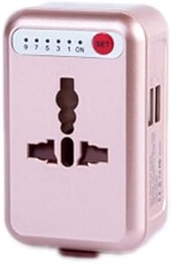BPYSD More Functions, Power Plug Adapter - International Travel - 2 USB Ports In Over 150 Countries - 100-240 Volt Adapter - (1 Pack) Local Gold (Color : Rose gold)