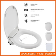Toilet Seat Bidet Seat with Self Cleaning Dual Nozzles Non electric Water Spray Soft Close Toilet Seat Easy Installation