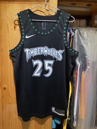 繡字 Derrick Rose Timberwolves Wolves 50 classic hwc nike nba jersey swingman size M