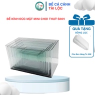 Mini molded glass tank for aquatic play, raising fish, glass tank 18cm, 20cm, 25cm, 30cm