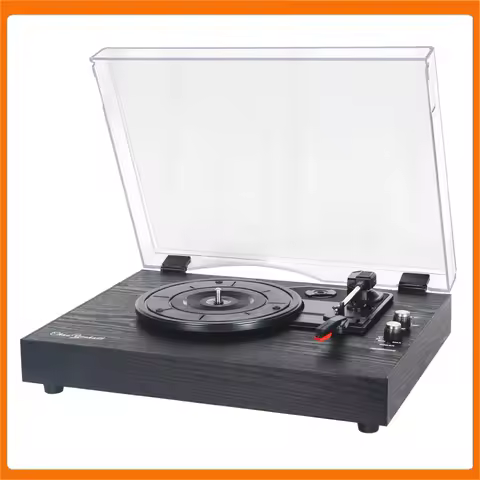 Records Turntable Record Player Built in Speakers Vintage Gramophone 3 Speed BT5.0 AUX in 3.5mm Outp