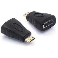 HDMI Mini Adapter Gold Plated Mini HDMI to Standard HDMI Connector 4K Compatible for Camera, Camcorder, etc...