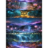 HD 4k Avatar Pandora Planet Fantasy Forest Beautiful Particles Wonderland Fairy Tale Night Video Mat
