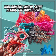 Ikat Rambut Simpul Salur Belang Tali Karet Anak 12pcs Bisa Grosir Ukuran 5CM Ikat Rambut Serba 1000