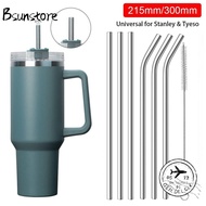 BSUNS1 1Pcs Cup Straw, Silver Drinking Stainless Steel Straws, Reusable 6mm 8mm Straight Bent Replacement Straw for  30oz 40oz Tyeso Cup