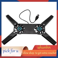 【uhunhn】-Laptop Cooling Pad,Dual Fan for Laptop Cooling,USB Folding Laptop Cooler Pad,Notebook Fan f