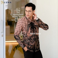 Kemeja Batik Pria Lengan Panjang Slimfit Premium Aluna Original