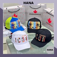 DSQUARED2 Mesh Cap with Button Buckle, Dsquared2 Mesh Hat with Coconut Tree Print M307