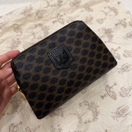 celine 賽琳 中古 黑色老花 黑花 小雲朵 手拿包