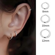 Circle Earrings Light Luxury High-End Feeling Men Women Niche Circle Fashion Earrings Plain Circle E