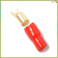 🍳 2Pairs Crimp Spade Fork Adapters for Speaker Wire Connectors 8Ga Spade Terminals Assorted Color