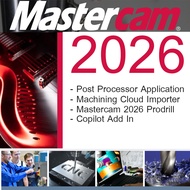 Mastercam 2026 CNC พร้อมโปรแกรมเสริม จำลอง USB Key ฟีเจอร์ครบ Windows