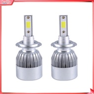 {halfa}  2Pcs C6 H1/H4/H7 Car LED Headlight Bulb 6000K Super Bright Light Driving Lamp