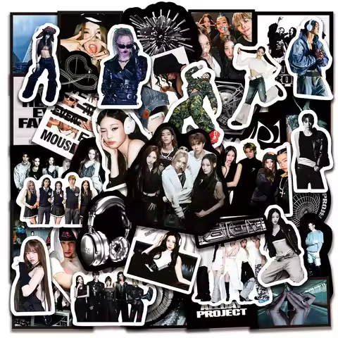 50Pcs/Set Idol ALLDAY PROJECT Water Cup Waterproof Notebook Decorative Stickers ANNIE BAILEY TARZZAN