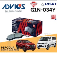 Disc Brake Pad Front G1N034Y  Daihatsu Granmax 1.5 Grandmax Advics Aisin
