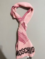 義大利MOSCHINO 愛心圍巾 披肩 粉紅