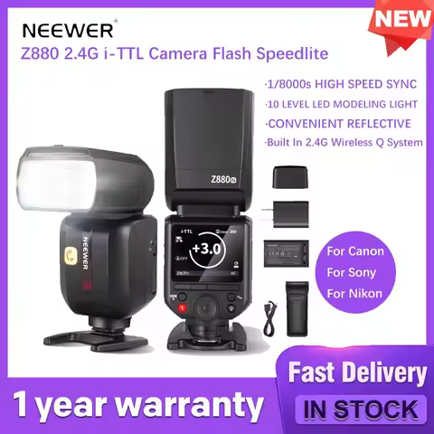 NEEWER Z880 2.4G 76Ws Camera Flash Light TTL HSS Speedlite Compatible with Sony Nikon Canon Cameras 