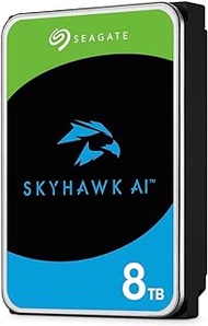Seagate Skyhawk AI 8TB Video Internal Hard Drive HDD – 3.5 Inch SATA 6Gb/s 256MB Cache for DVR NVR Security Camera System with in-house Rescue Services (ST8000VEZ01)