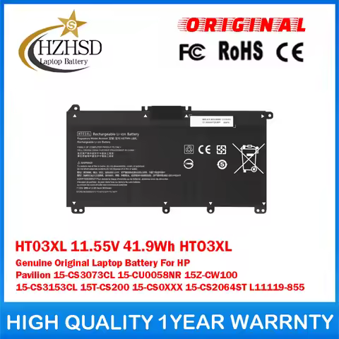 HT03XL 11.55V 41.9Wh HTO3XL Genuine Original Laptop Battery For HP Pavilion15-CS3073CL 15Z-CW100 15-