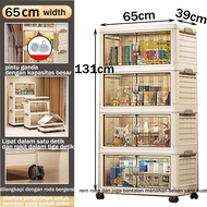 SaveMall Lemari Penyimpanan Plastik/lemari pakaian aesthetic/lemari lipat/lemari portable/Tempat Baj