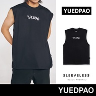 Yuedpao ยอดขาย No.1 เสื้อยืดแขนกุด รับประกันไม่ย้วย 2 ปี เสื้อยืดเปล่า เสื้อยืด Sleeveless Black yue