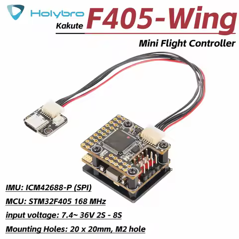 Holybro Kakute F405-Wing Mini STM32F405 MCU ICM-42688-P IMU 5V/ 7.2V BEC I2C 2-8S for Fixed Wing & V