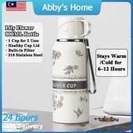 26.5oz 316 Stainless Steel Bottle 800ml Thermos Vacuum Flask Tumbler Mug With Handle Cold Water Tumb